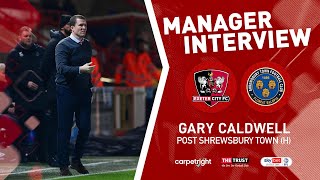 Gary Caldwell post Shrewsbury Town H Exeter City Football Club