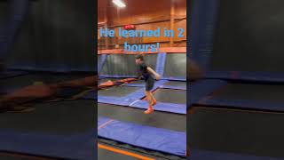 Round off backflip! #tricks #trampoline #shorts