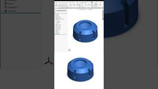 Solidwork in Collet Clamping Nut Design #solidworks #ytshorts #cad #design