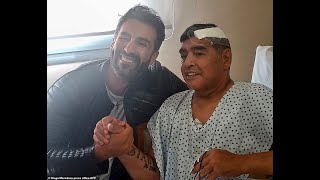Diego Maradona Last video and photo from his hospital before passing away of stroke