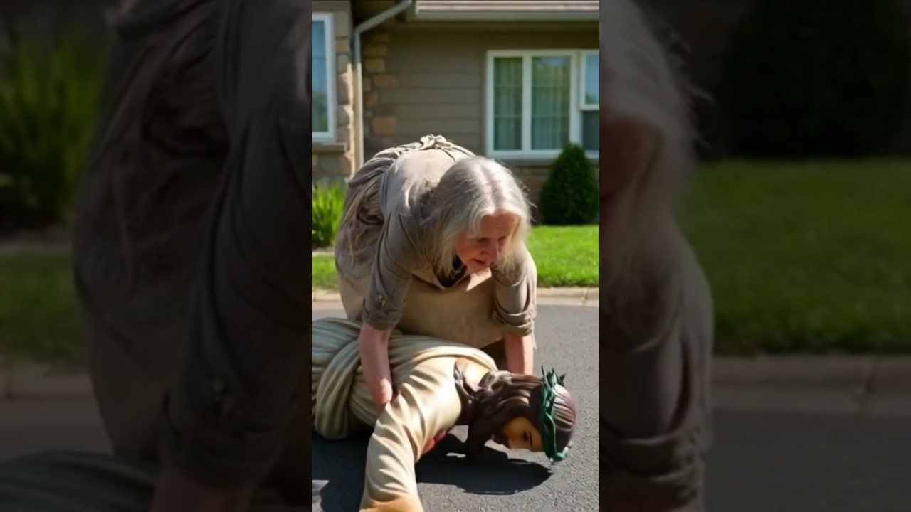 This poor old woman takes Jesus statue and this is what happens 