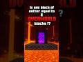 Did You Know One Nether Block = 8 Overworld Blocks? 🤯 #minecraft #shorts