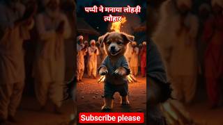 #shorts #love #cute #lohri From Pain to Celebration: The Brave Puppy’s Lohri Journey #ai #animation