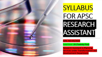 Syllabus for APSC Research Assistant 2023