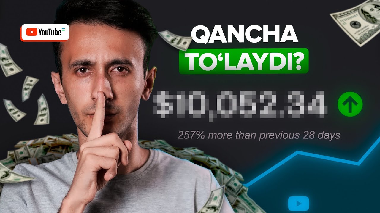 YOUTUBE O'ZBEKISTONGA QANDAY PUL TO'LAYDI? (9-DARS) | YOUTUBE O'ZBEKISTON