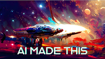 AI draws a Spaceship in deep space, the results look amazing ! Disco Diffusion