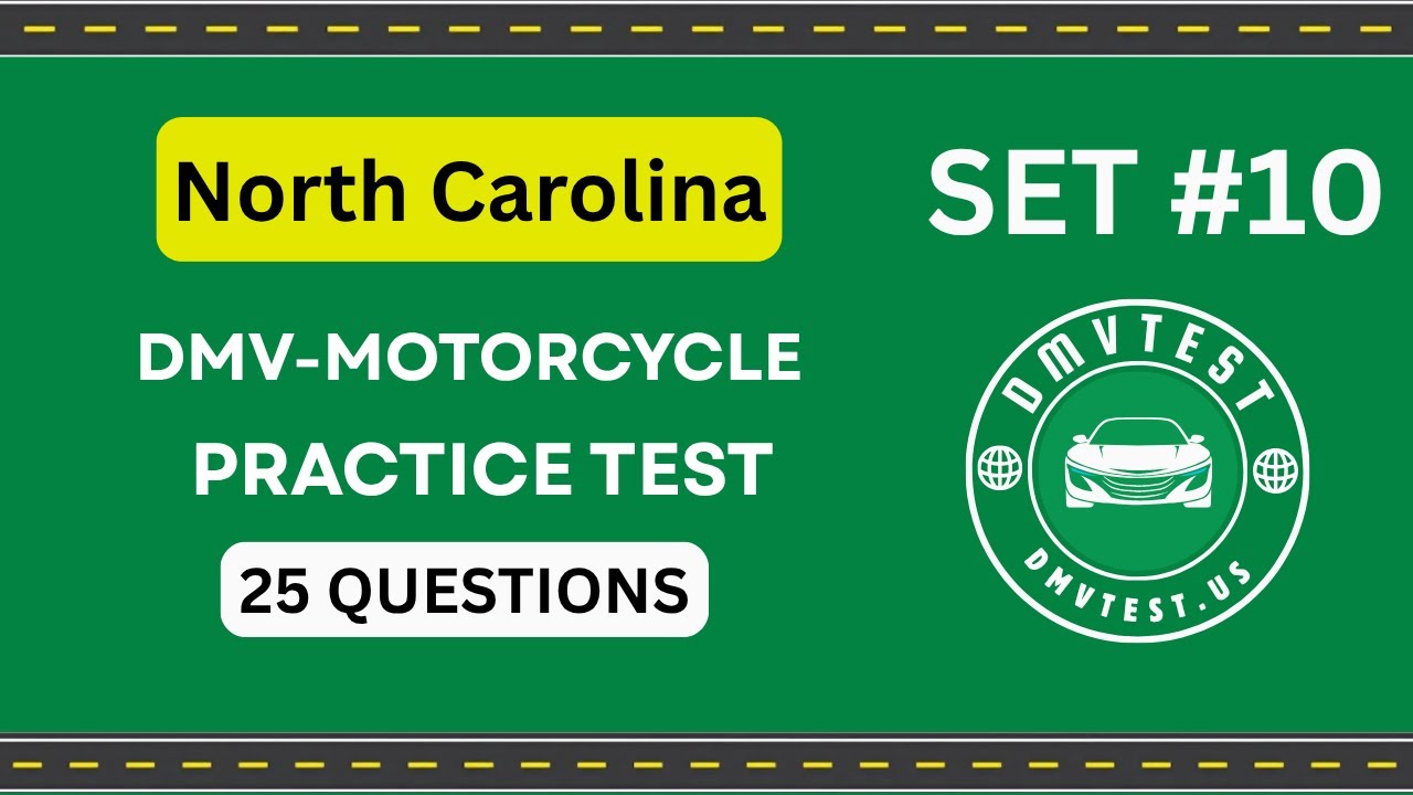 North Carolina DMV Motorcycle Test 2025 | 25 Real Practice Questions | DMV Test 2025 Set #10