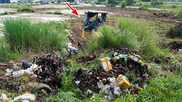 Amazing Next Step!! Delete Garbage Dump By Skill Dozer Clear Grass, Tree and Pushing Garbage