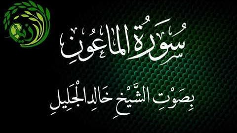سورة الماعون بصوت الشيخ خالد الجليل .. زين