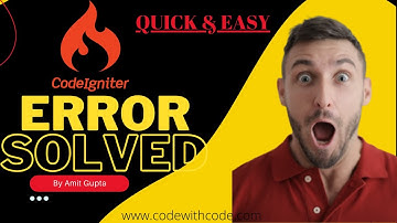 PHP Framework CodeIgniter Problem Solved || Do You Face Any Problem in CodeIgniter ? #codewithcode ✅