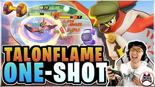 TALONFLAME ONE-SHOT BUILD is UNSTOPPABLE! Pokémon UNITE