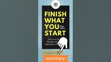 The Power of Focus | Finish What You Start by Peter Hollins #lifelessons #motivation #successhabits