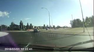 Traffic Circle Road Rage - Bad Drivers in Lethbridge #2