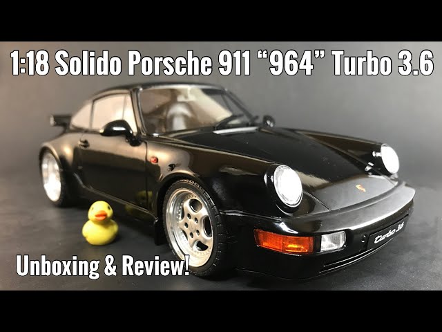 Porsche 911 964 Turbo Black Solido 1/18