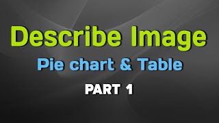 PTE Speaking : Describe Image - Pie chart & Table (Part 1) PTE Speaking : Describe Image - Pie chart & Table (Part 1)