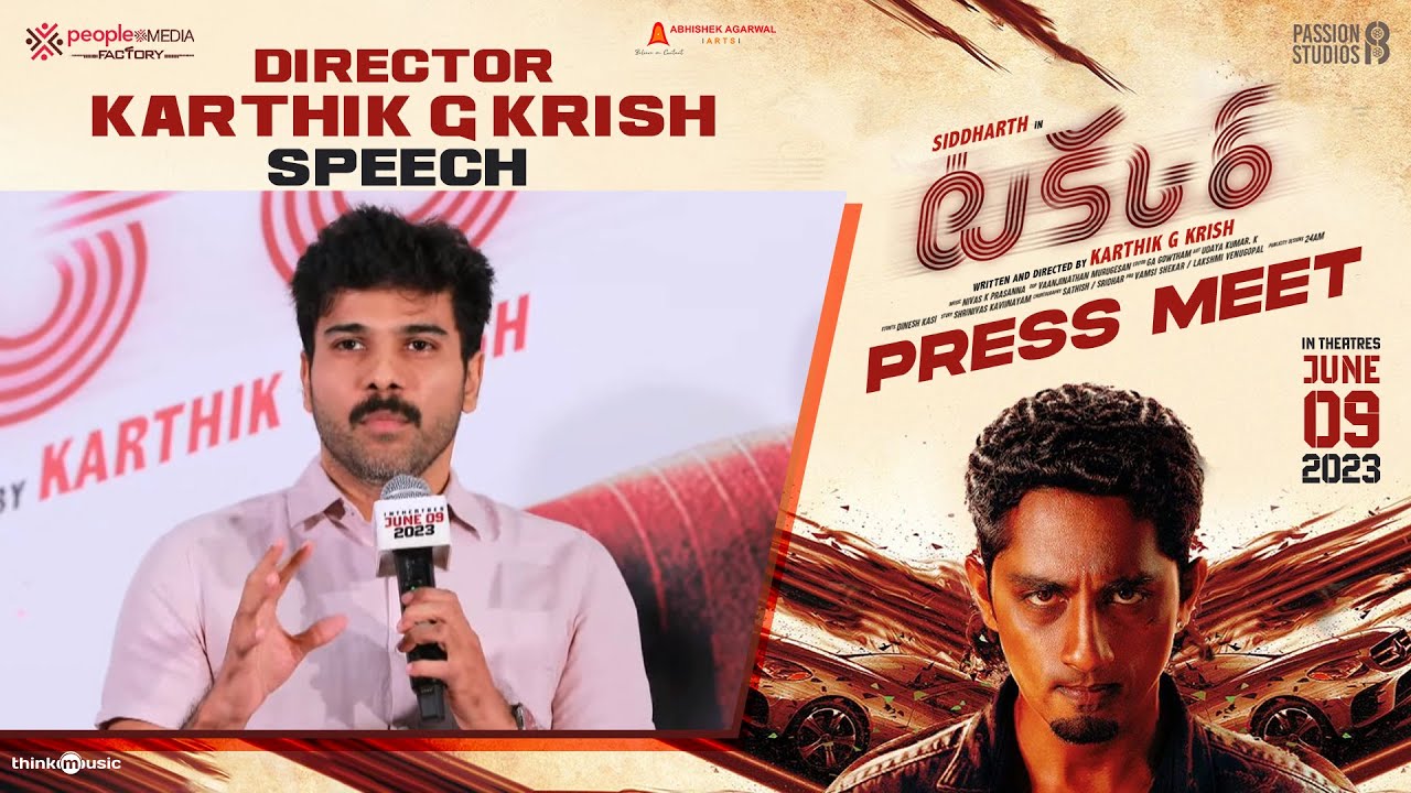 Director Karthik G Krish Speech | Takkar Movie Press Meet | Siddharth ...