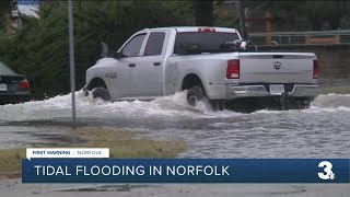 Tidal flooding in Norfolk