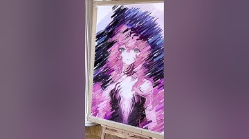 Dùng 10.000 cuộn băng dán đầy màu để cứu một bức tranh 🎨 #shorts #lamdep #xuhuong #viral #giovamay