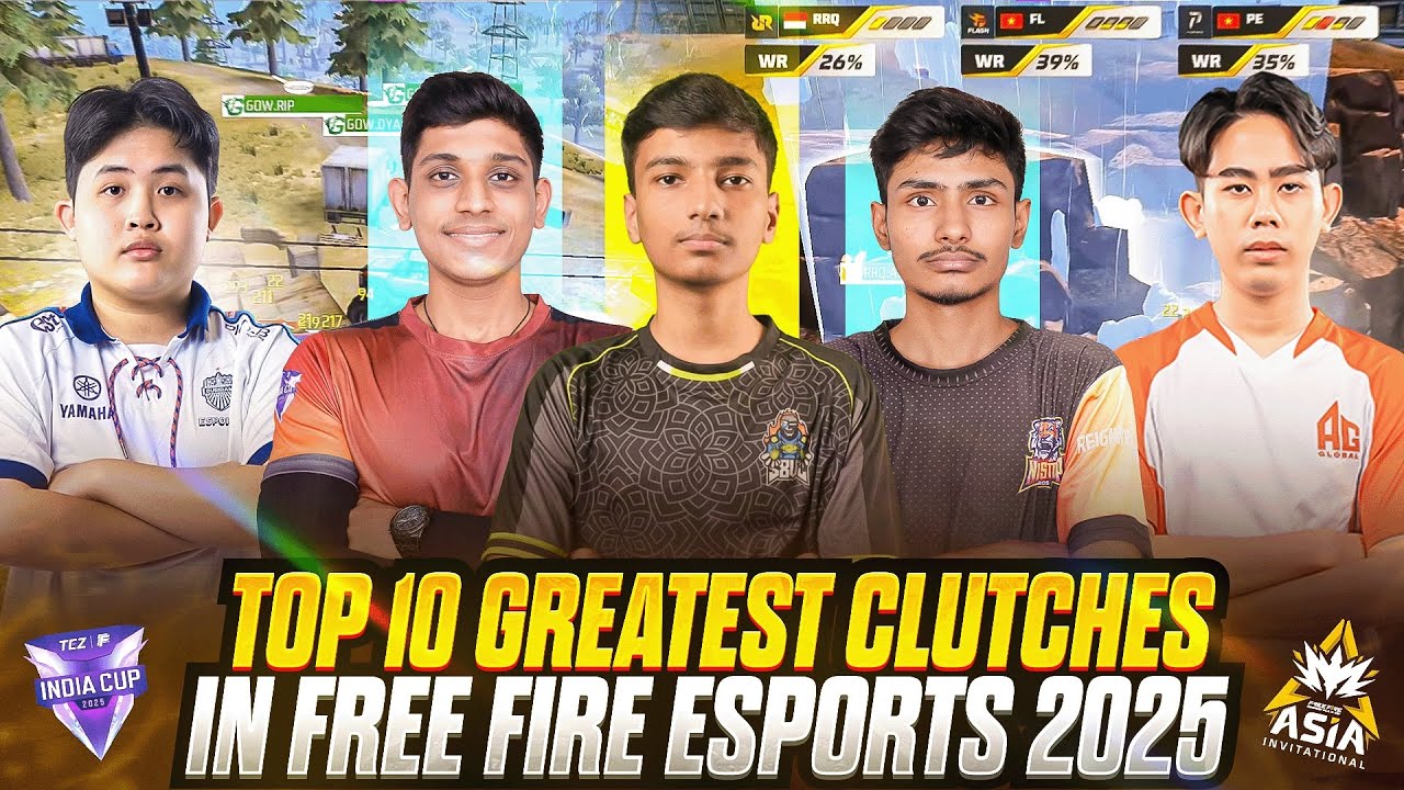 Top 10 GREATEST Clutches In FREE FIRE Esports 2025 | Best CLUTCH In Free Fire ESPORTS