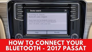 2017 Volkswagen Passat: How to Connect Bluetooth