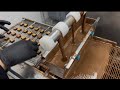 Chocolate Glazing Machine in Action 🍫 | Satisfying Candy Bar ASMR
