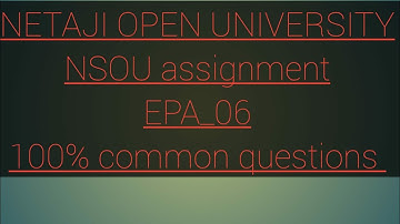 EPA -06 online assignment live exam questions solve 2022