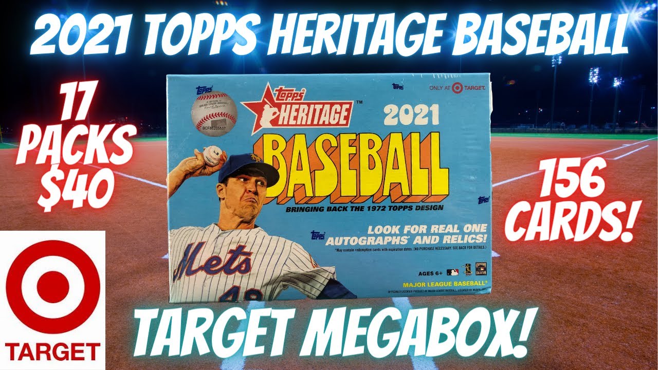 2021 Heritage Baseball Target Mega Box. 17 Packs for $40! Is it worth it?