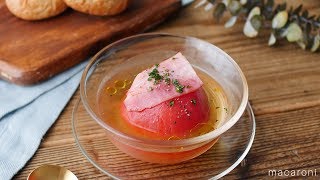【365日のパンとスープ】丸ごとトマトの冷製コンソメスープ