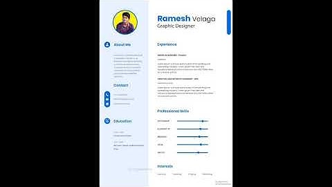 Resume/CV Template in Photoshop | Speed Art