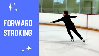 Forward stroking. From beginner to advanced skater.