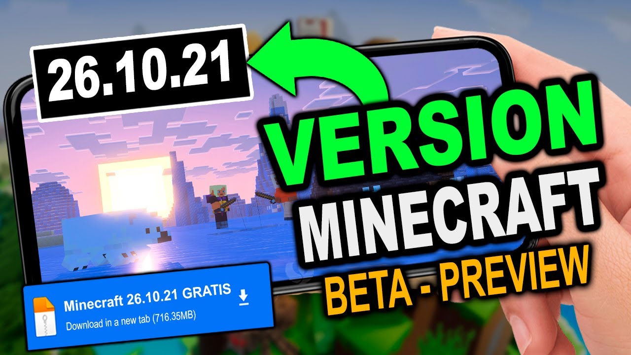 MINECRAFT 26.10.21 PARA ANDROID | ULTIMA VERSION DE MCPE BEDROCK BETA & PREVIEW 1.26.10.21 | REVIEW