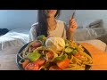 Creamy Burrata Pesto Spaghetti 🍝 Mukbang ASMR | no talking