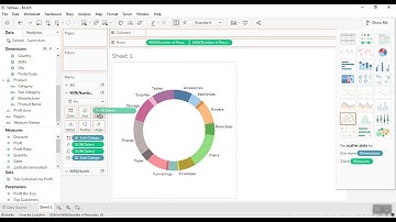 005 |  BI - Tableau |  Convert a Pie chart into donut | 2018-12 -14