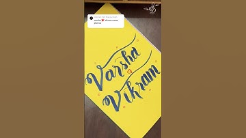 Varsha ❤️Vikram | Name Calligraphy | Satisfying video | Calligraphy for beginners #shorts #ytshorts