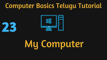 My Computer, What is My Computer, Properties of My Computer, Computer Basics Telugu Tutorial -23