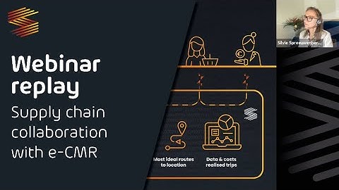 Simacan webinar - Supply chain collaboration with e-CMR