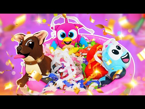 Видео: Шоколадка устроила бумажную вечеринку в бассейне! Игры Плей До в видео для девочек Как мама