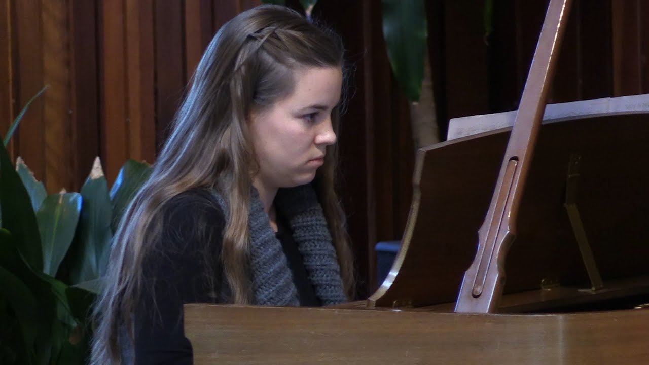 Jacqueline Alvine Performs on Piano