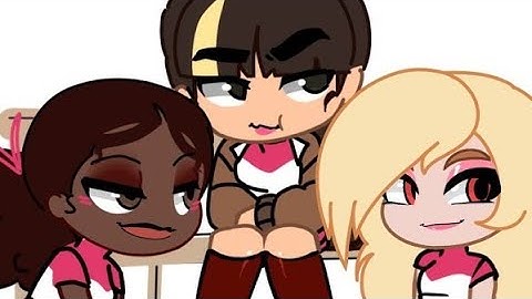 3 way kiss animation Gacha meme