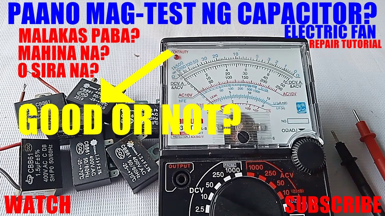Paano magtest o magcheck ng capacitor ng electric fan? JessRepairTV