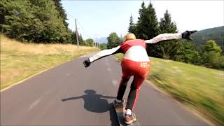 Longboard downhill on steep and narrow road in France | CONTENTbible