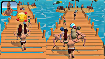 Beach Party Run - All Levels Mobile Gameplay NEW Walkthrough Android IOs Relaxing Video BPRAOR56