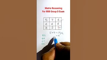 Matrix Reasoning Classes -129 | Missing Number Tricks| Reasoning for RRB Group D| #shorts