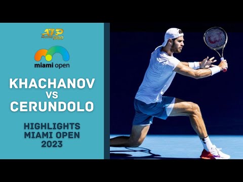 Karen Khachanov vs Francisco Cerundolo Highlights | Miami Open 2023 Quarter-finals Gameplay