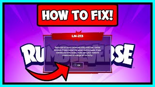 HOW TO FIX RUMBLEVERSE ERROR CODE LN-213 EPIC GAMES