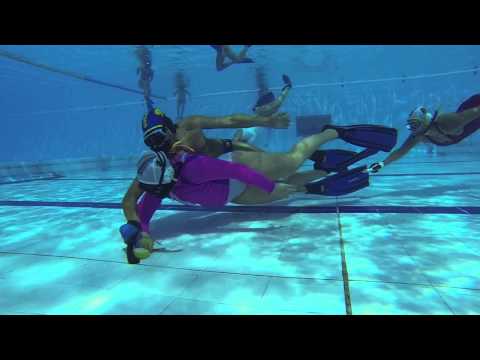 Underwater hockey 3x3 skills, fútbol subacuático