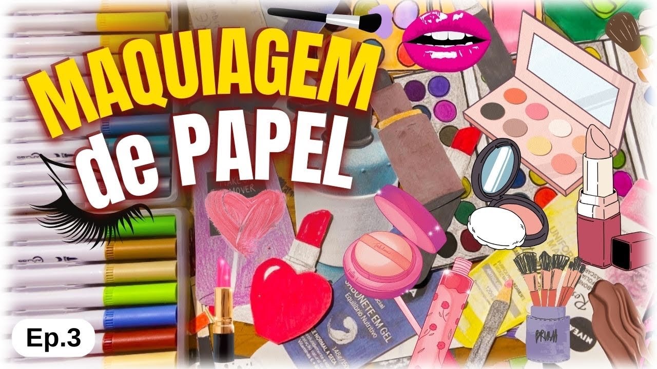 Como fazer PAPER MAKEUP realista - Maquiagem de Papel - YouTube