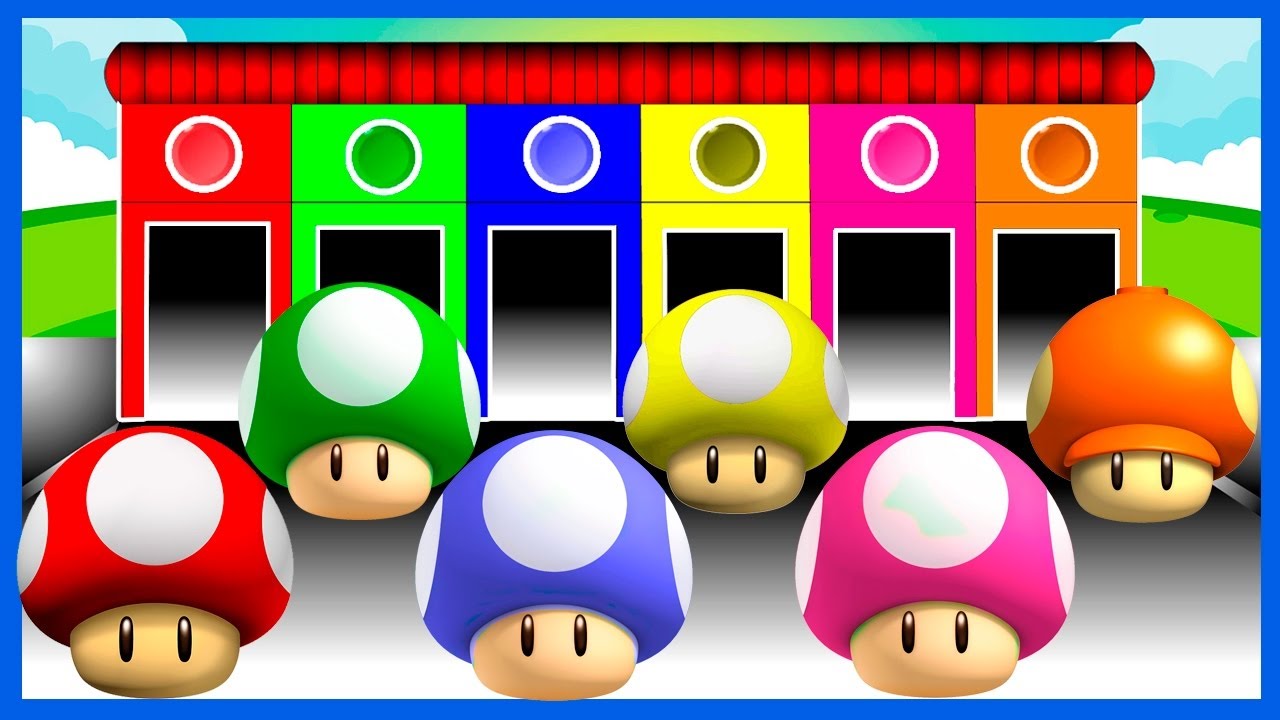 Mushroom Mario Colors for Children to Learn with Color Mushroom