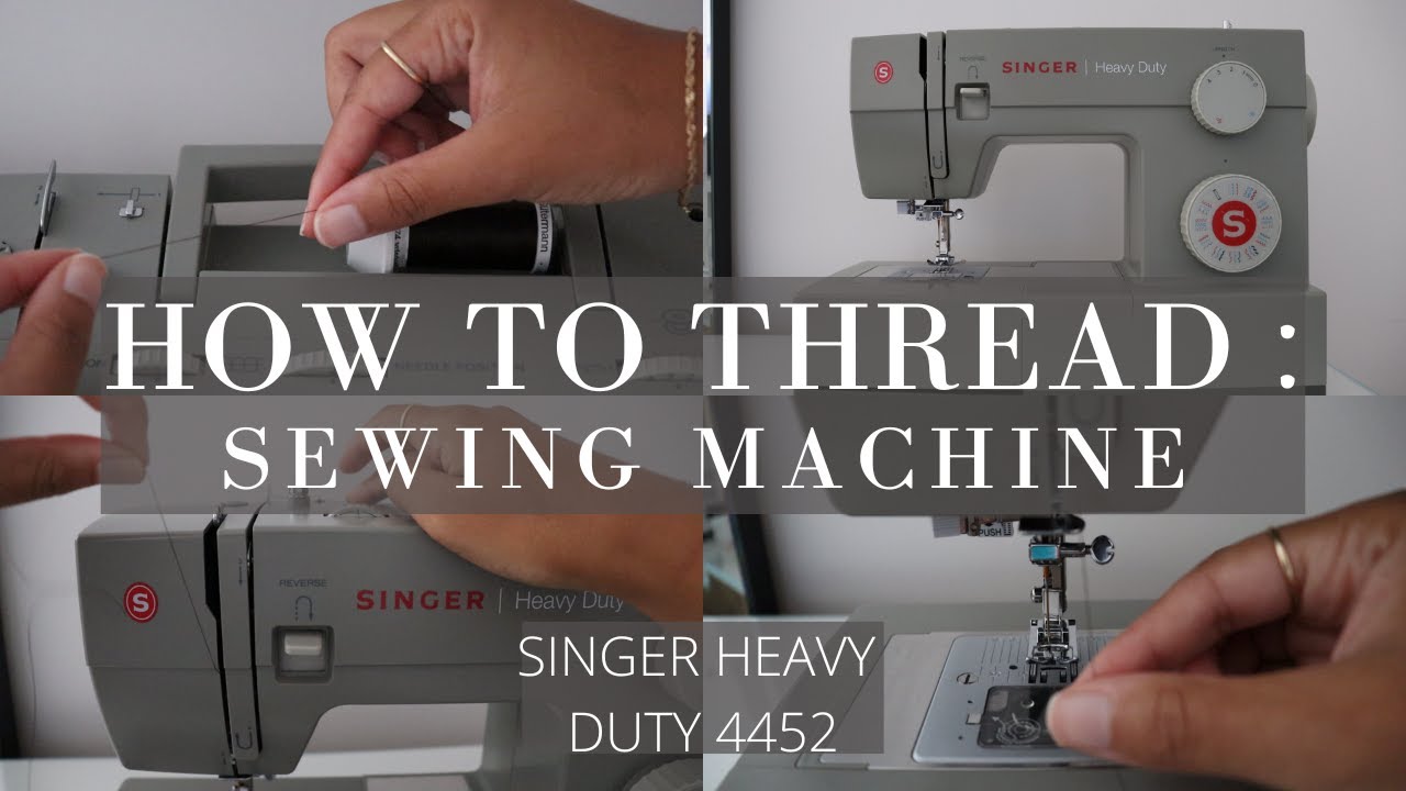 HOW TO THREAD A SEWING MACHINE // Singer Heavy Duty 4452 Sewing Machine  (DIY) #diy #howto #sewing 