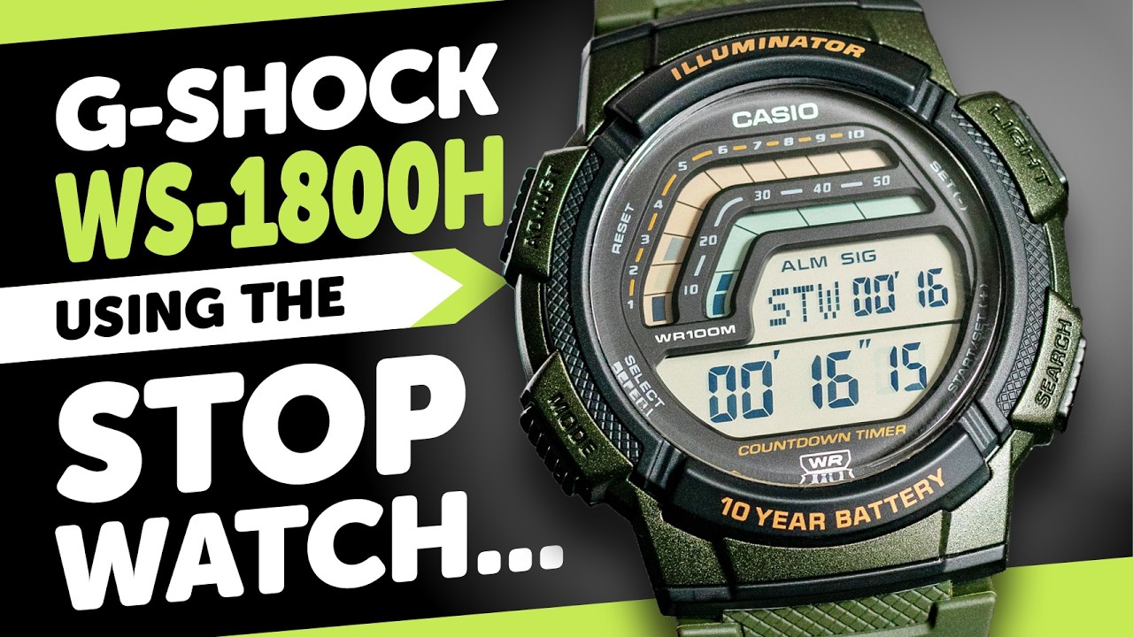 #CASIO WS-1800 (3583) How To Tutorial - STOPWATCH and EVENT TIMER